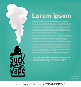 Vape with smoke vector illustration. suitable for vape store banner template
