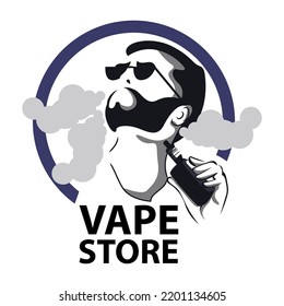 Vape Store Logo Desaign Template Stock Vector (royalty Free) 2201134605 