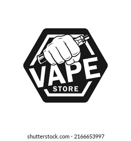 Vape store logo design template