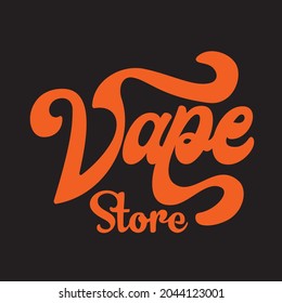 Vape Store Typhografi Logo Vector Design