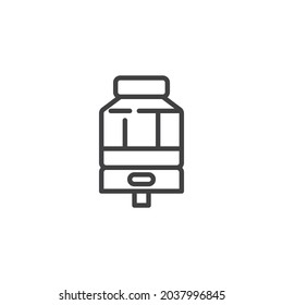 Vape tank line icon. linear style sign for mobile concept and web design. Vaping rta outline vector icon. Symbol, logo illustration. Vector graphics