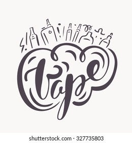 Vape. Vaping concept illustration.