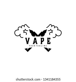 vape, vapor, vaping, vapestore cloud logo design