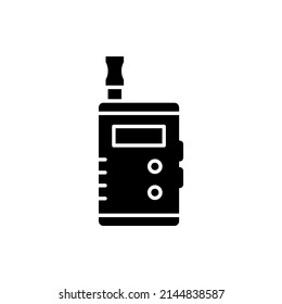 Vape, vaporizer, electric cigarette flat icon isolated on white background. Vector illustration