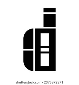 Vape Vector Glyph Icon For Personal And Commercial Use.
