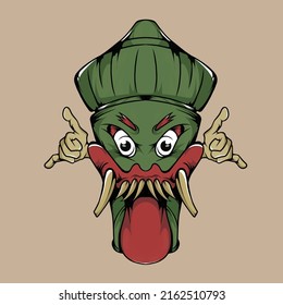 ilustración vectorial vape con un aspecto atractivo para la marca de pegatinas y demás