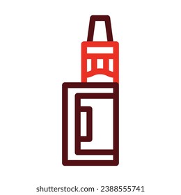 Vape Vector Thick Line Two Color Icons For Personal And Commercial Use.
