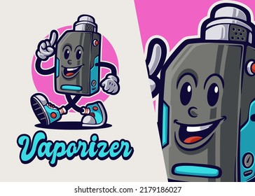 Vape Vintage Mascot Logo Template