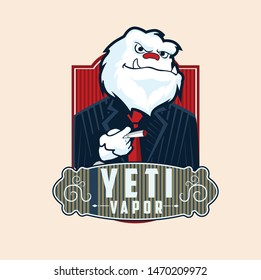 vape yeti logo design template