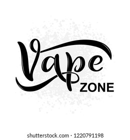 Vape Zone Hand Written Modern Lettering Stock Vector (Royalty Free ...