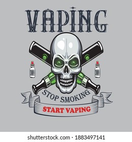 Vaping apparel design. Vector illustration.