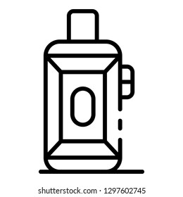 Vaping box icon. Outline vaping box vector icon for web design isolated on white background