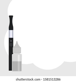 Vaping E-Cigarette illustration smoke background