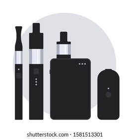 Vaping E-Cigarette illustration smoke background