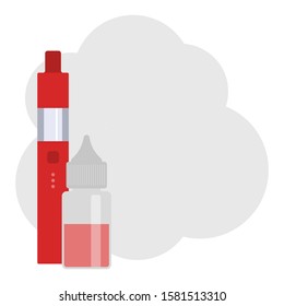 Vaping E-Cigarette illustration smoke background