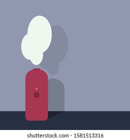 Vaping E-Cigarette illustration smoke background