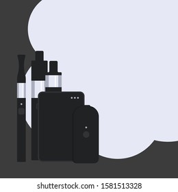 Vaping E-Cigarette illustration smoke background