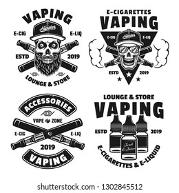 Vaping Electronic Cigarettes Set Four Vector Stock Vector (Royalty Free ...