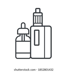Vaping icon vector design templates isolated on white background