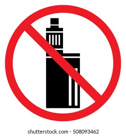 vaping icons no vaping (no smoking) sign. No vaping area notification
