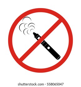 vaping icons no vaping (no smoking) sign. No vaping area notification