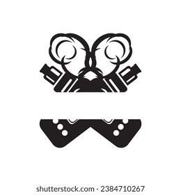 Vaping logo.vector illustration template design
