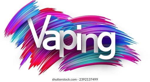 Vaping paper word sign