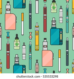 Vaping seamless pattern vector.