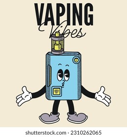 Vaping Vibes With Vape Groovy Character design