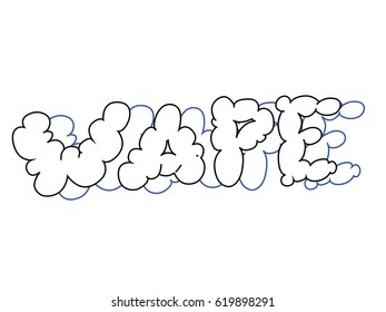 Vaping word vector illustration isolated