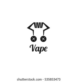 Vapor Coil and Post Logo or Icon. Isolated on white background.