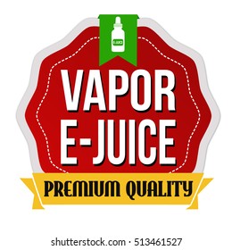 Vapor e-juice label or sticker on white background, vector illustration