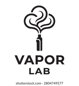 Vapor lab logo vector sign art icon 