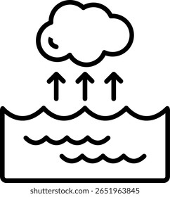 Vapor Line Icon Vector Design