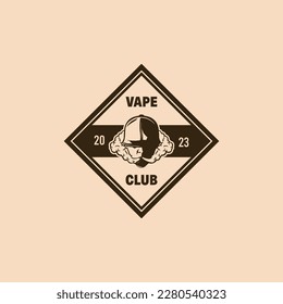 Vapor logo. Smoking electronic cigarettes logo design template