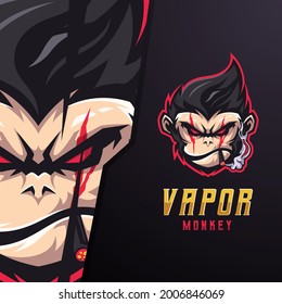 Vapor monkey e sport logo template