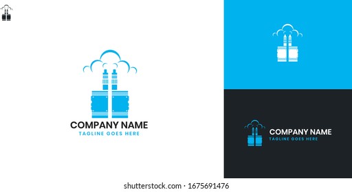 Vapor Store Logo - All elements on this template are editable with vector software