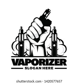Ilustración vaporizadora vaporizadora de la plantilla vectorial