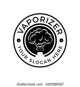 Vapor vaporizer logo template vector illustration
