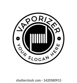 Vapor vaporizer logo template vector illustration