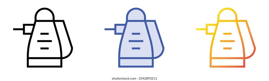 vaporette icon. Linear, Blue Fill and Gradient Style Design Isolated On White Background