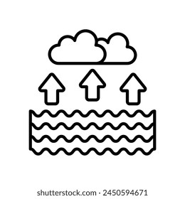 Vaporization  icon in vector. Logotype
