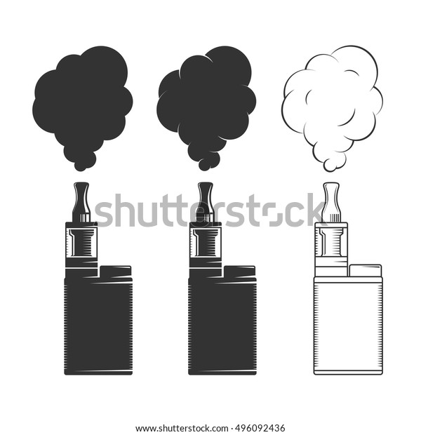 Vaporizer Cigarette Icons Vape Icons Black Stock Vector (Royalty Free ...