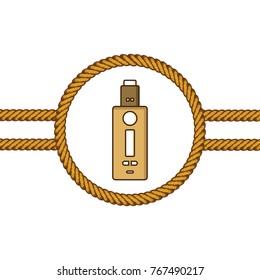 vaporizer electric cigarette lasso rope vector art