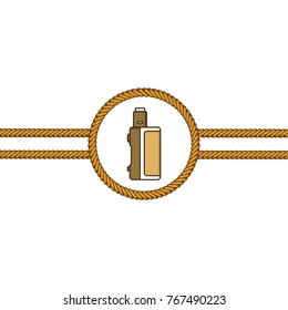 vaporizer electric cigarette lasso rope vector art