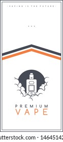 vaporizer electric cigarette template vector art