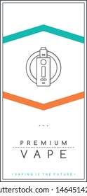 vaporizer electric cigarette template vector art