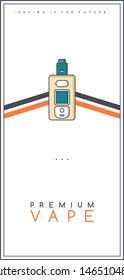 vaporizer electric cigarette template vector art