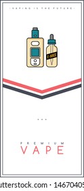 vaporizer electric cigarette template vector art