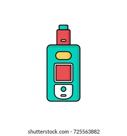 vaporizer electric cigarette vapor mod - vape life vector